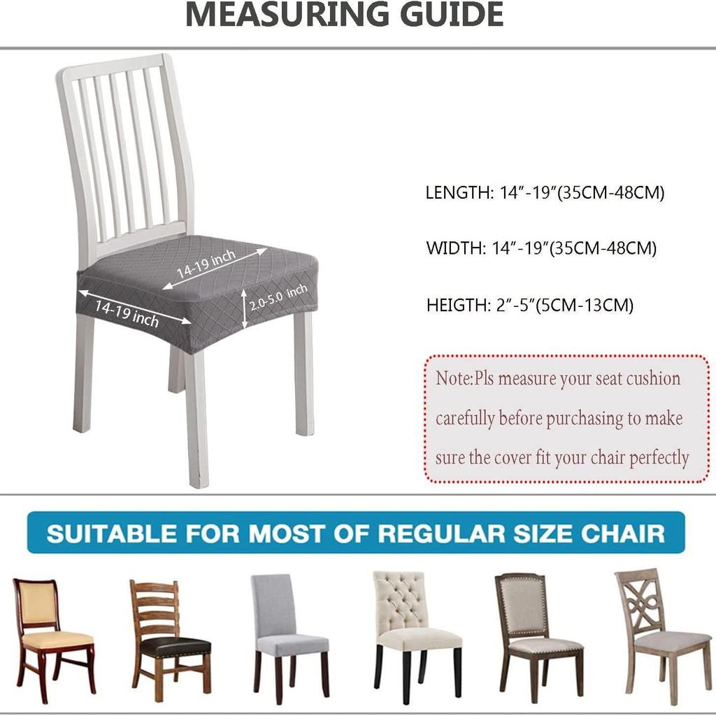 Plaid Jacquard Dining Chair and Cushion Cover Set - All-Season Protection