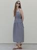 Avang Stripe Washing Sleeveless Dress - Navy