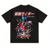 Kamen Rider Jiadou King Printing Mens Summer Casual Breathable Pure Cotton American Short Sleeved Mens and Womens Streetwear