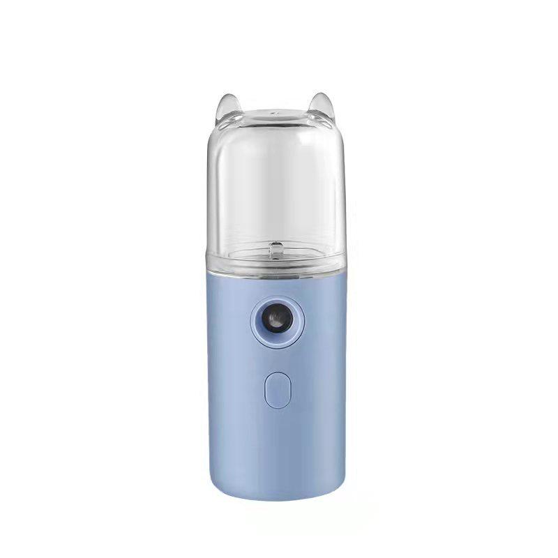 USB Rechargeable Handheld Hydrating Mist Facial Steamer & Disinfectant Sprayer Kitty Cat синий