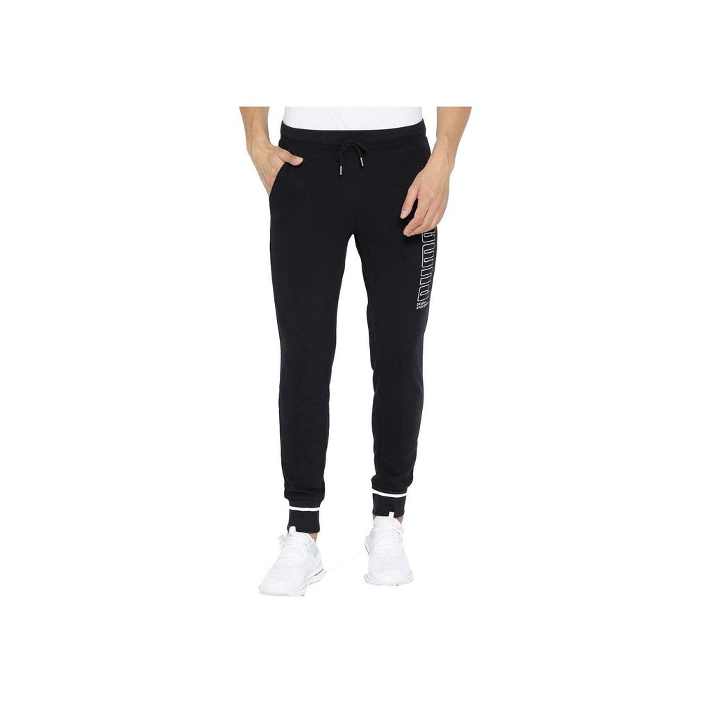 Puma Athletics Tapered Drawstring Casual Pants Men Bottoms Black 844134-01