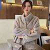 Winter imitation mink fur jacket new short stand-up collar fur fashion large size cotton coat short padded women