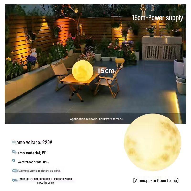 

Водонепроницаемый лунный светильник на солнечной батарее для украшения сада, газона и двора Default Option