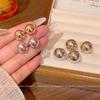 Cold Irregular Spherical Pearl Stud Earrings Women's Design High Sense Earrings Fashion Commuter Earrings Wholesale