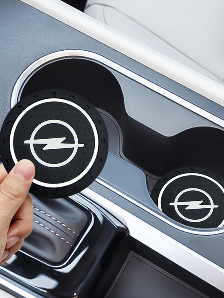 Car Coasters Silicone Anti-Slip Water Cup Mat Drink Pad For Opel Astra j g Insignia Corsa d Vectra c Zafira a Auto Gadgets