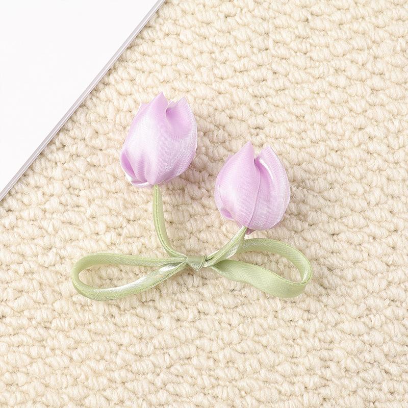 Sweet simulation tulip bud fabric flower clothing accessories accessories DIY headgear hair accessories luggage accessories