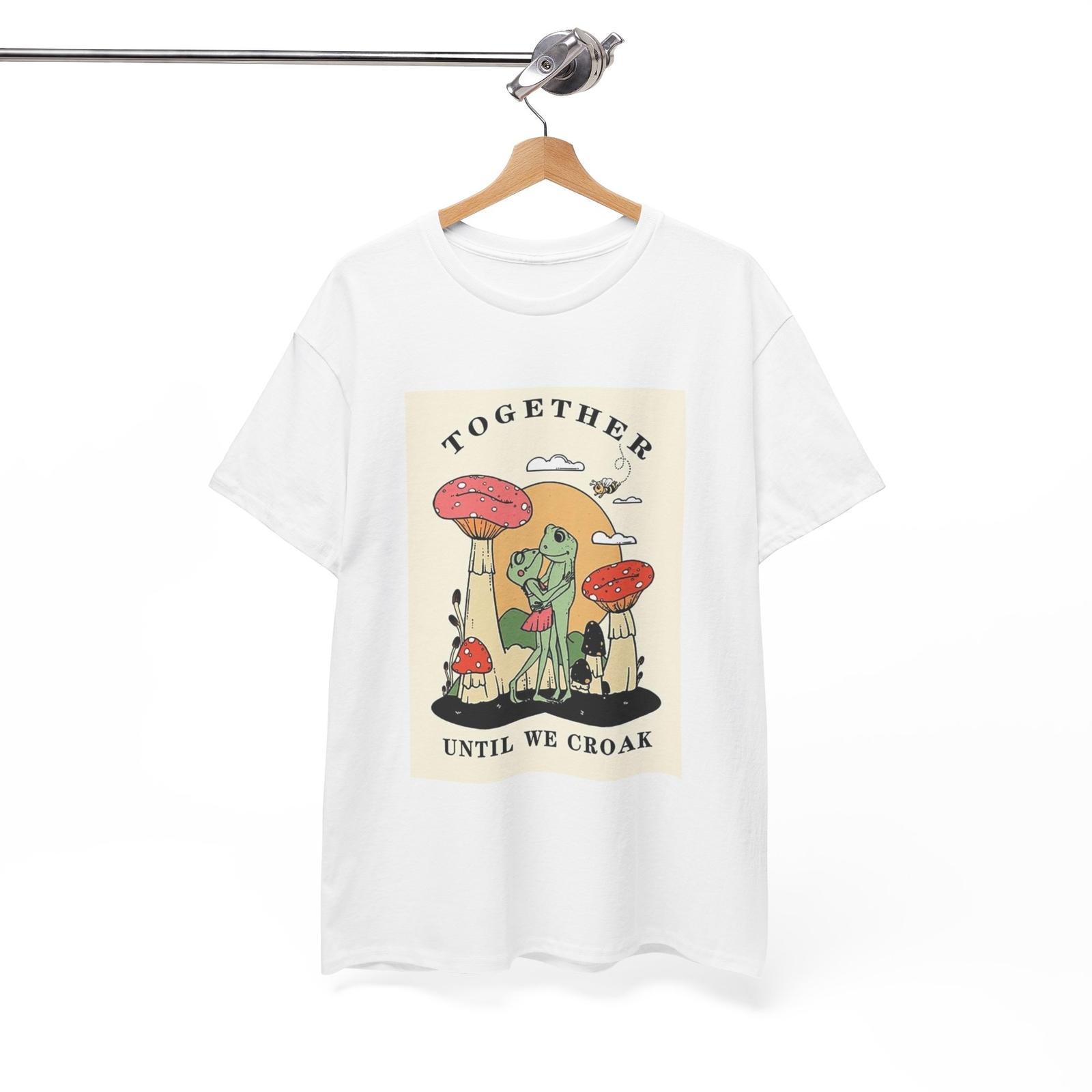 Trippy Mushroom Hunter Tshirt Mystical Graphic Vibe Unisex Heavy Cotton Toads S