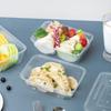 Disposable 1000ml Plastic Rectangular Takeout Containers with Lids, 300 Sets