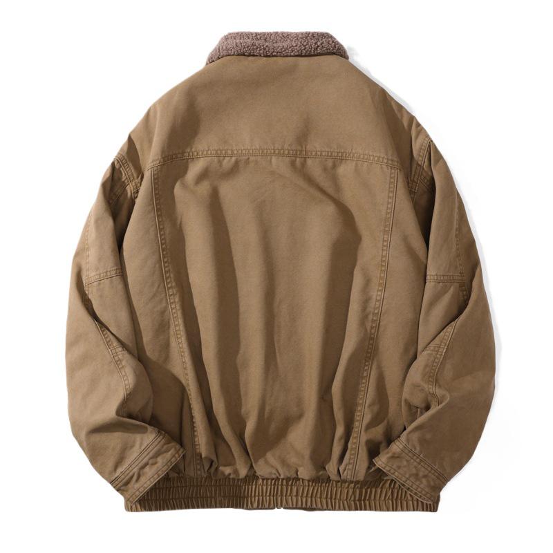 Men's Retro Casual Lambswool Jacket 2025 - Thickened Winter Workwear for Spring/Fall