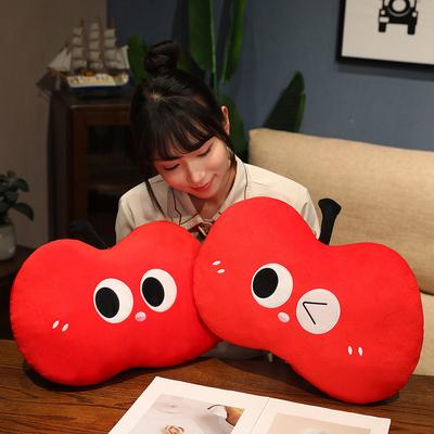 Cartoon Weicher Roter Apfel Kissen Plüschtier Puppe Große Apfelpuppe Heimkissen Kissenpuppe
