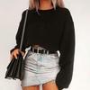 Women's Autumn/Winter 2023 Plus Velvet Thick Loose Fit Round Neck Hoodie