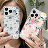 Colorful Flowers Pattern Case For iPhone 17 Pro Max Coque iPhone 16 15 14 13 12 Pro Max 11 Clear TPU Silicone Soft Cover
