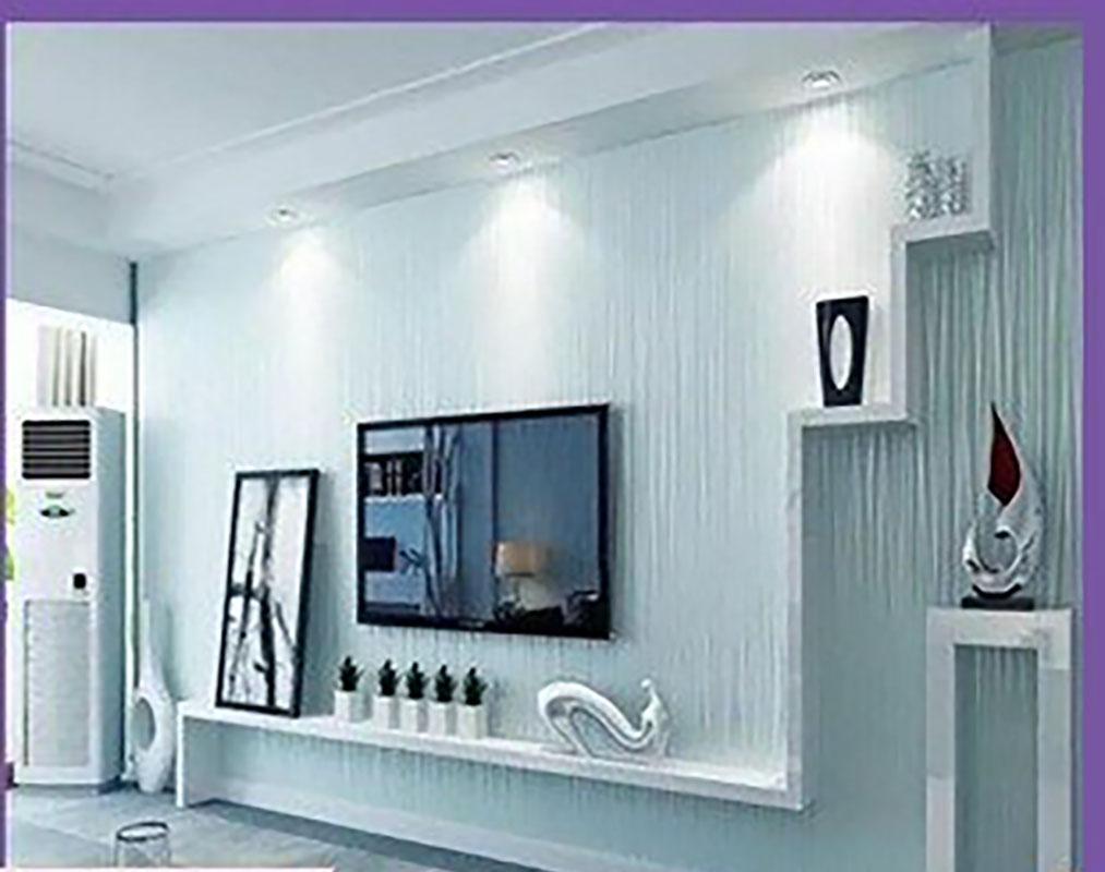 el bedroom living room solid color self-adhesive wallpaper non-woven fabric thick wallpaper stickers TV background wall