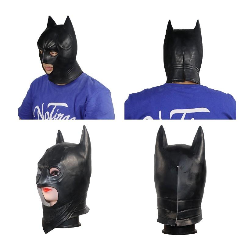Batman Batwoman Hodeplagg Maske Latex Halloween Rekvisitter Kreativitet Tilbehør Cos
