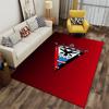 Red and Black Emblem Carpet Suitable As a Non-slip Mat for the Living Room or Bedroom Sofa