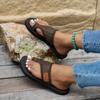 Spot Sommer Neu Dicke Sohle Farbkombination Klettverschluss Europäischer und Amerikanischer Berühmter Stil Strand Sandalen Damen