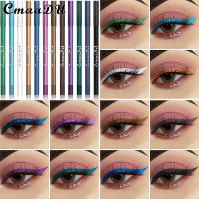 CmaaDu 12 Color Lying Silkworm Eye Shadow Eyeliner Pens