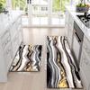 2 pieces/set Black Gold Marble Printed Kitchen Floor Mat Living Room Decoration Carpet Home Entrance Floormat Balcony Entrance