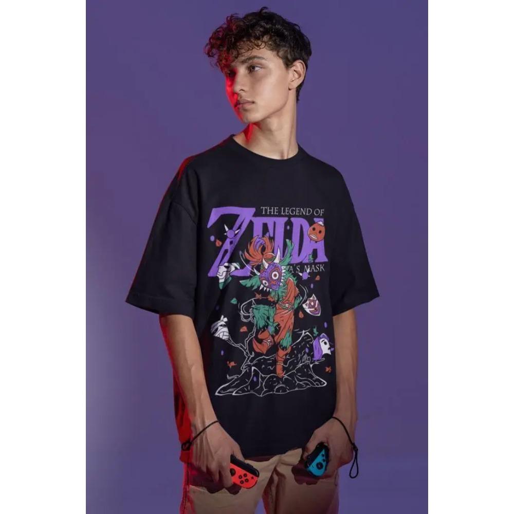 Link T-shirt Majoras Mask Skull Kid Graphic Print Anime Shirt All