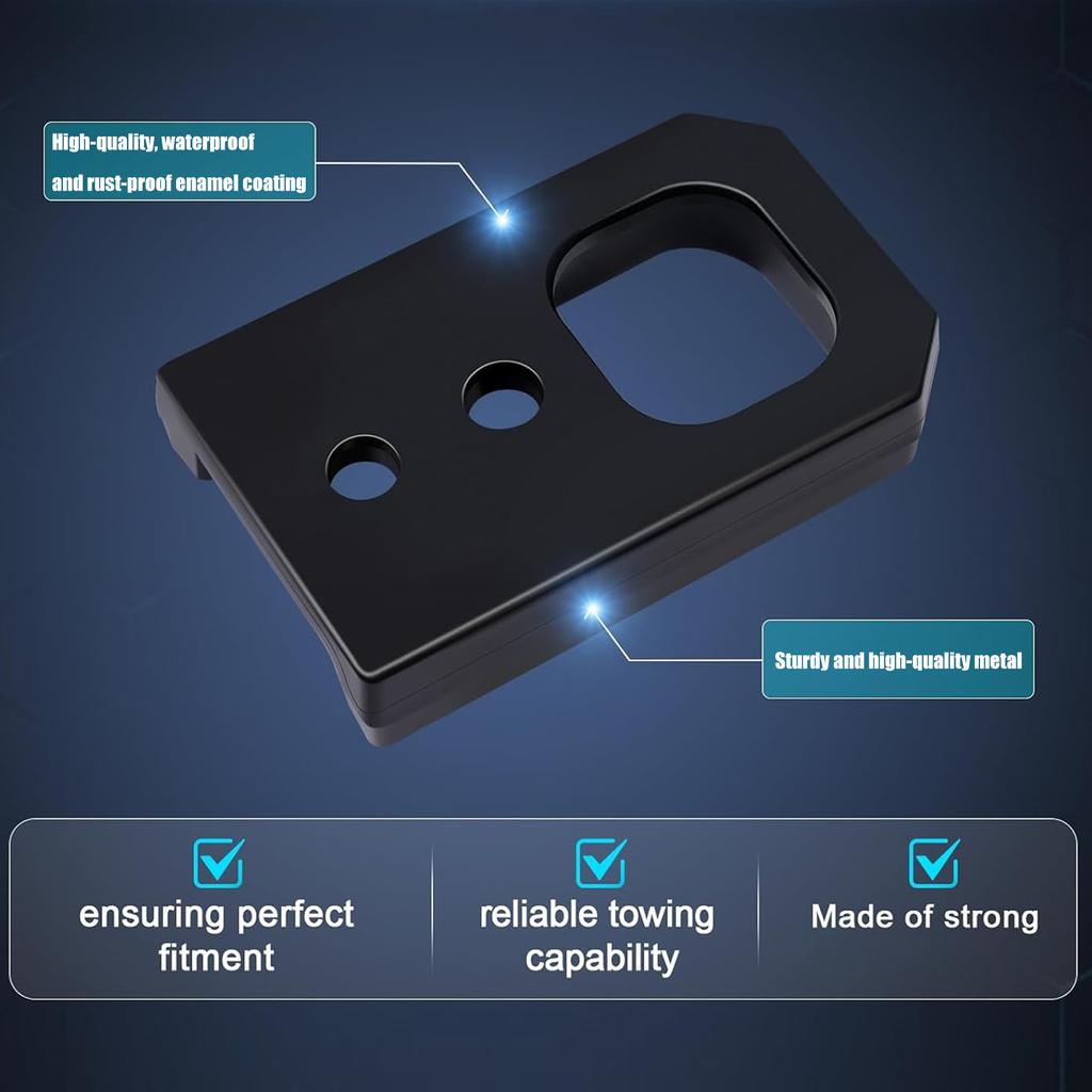1 Pair Towing Hooks Weather Resistant Finish Seamless Attachment Automotive Accessory for 2024-2025