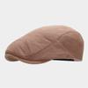 Vintage solid color forward hat knitted cotton peaked cap