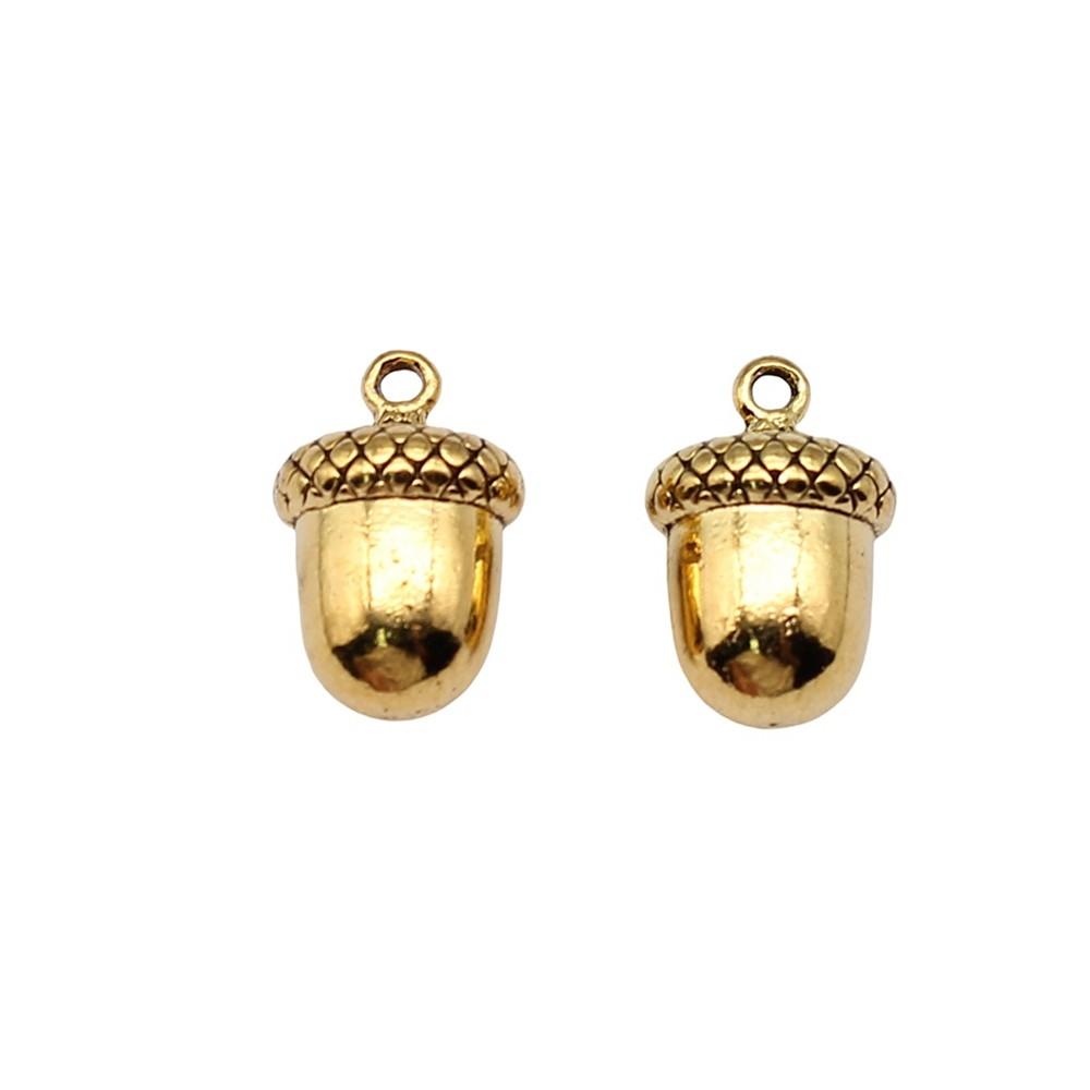 Acorn Charms Christmas Tree Pendants For Forest Nature Themed Jewelry