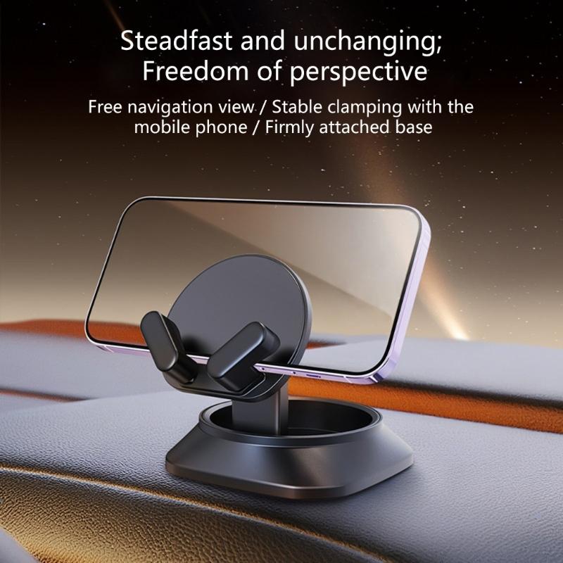 Foldable Car Phone Stand with 360 Degree Rotating for Optimal Viewing Angle and Universal Compatibility for All Smartphones