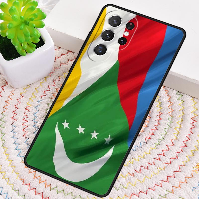 Comoros Flag Phone Case for Samsung Galaxy Note 10 Pro S26 Ultra S23 S24 FE S25 S21 S22 PLUS Shockproof Cove