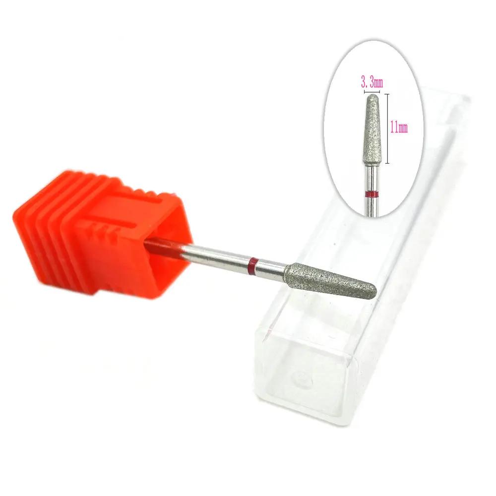 20pcs Diamond Nail Drill Milling Cutter for Manicure Rotary Bits Cuticle Clean Accessory Dental Diamond Burs Polisher 2.35mm