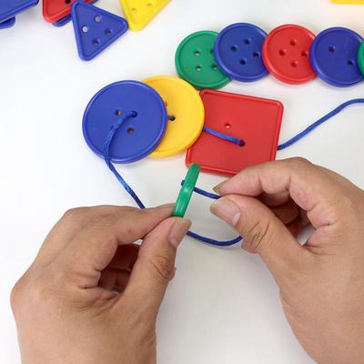 QH20509-2 Button Set: Primary School Math Geometry Lacing and Teaching Aids