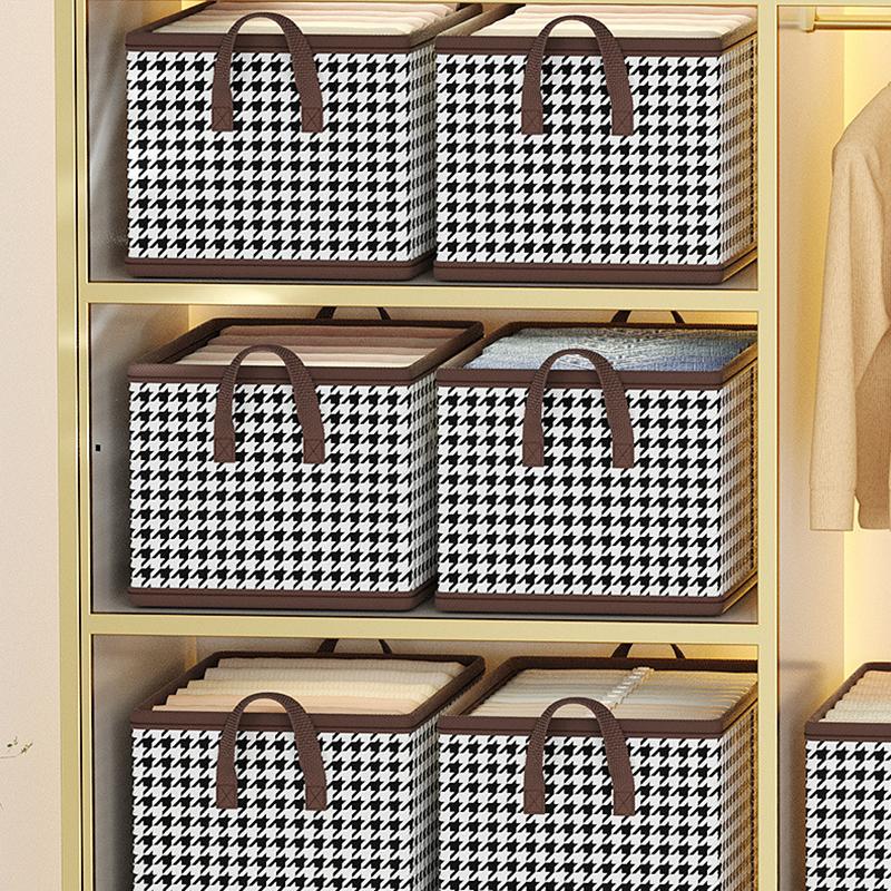 50x30x26CM Storage Box Non-Woven+PP Board Foldable Closet Organizer Bin