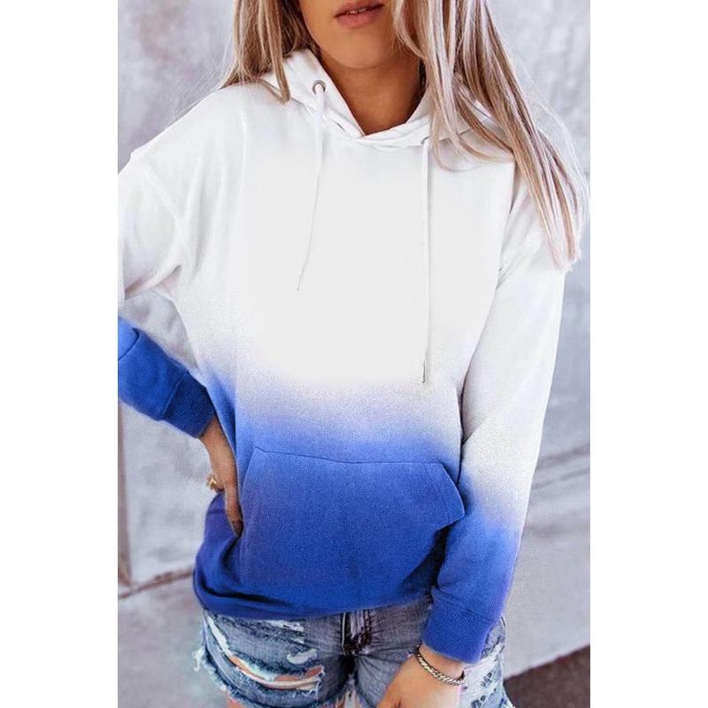 Jaro Podzim Barevně blokovaná Tištěná 3D Módní Ležérní Mikina s kapucí Mikiny a Mikiny (Ženy)