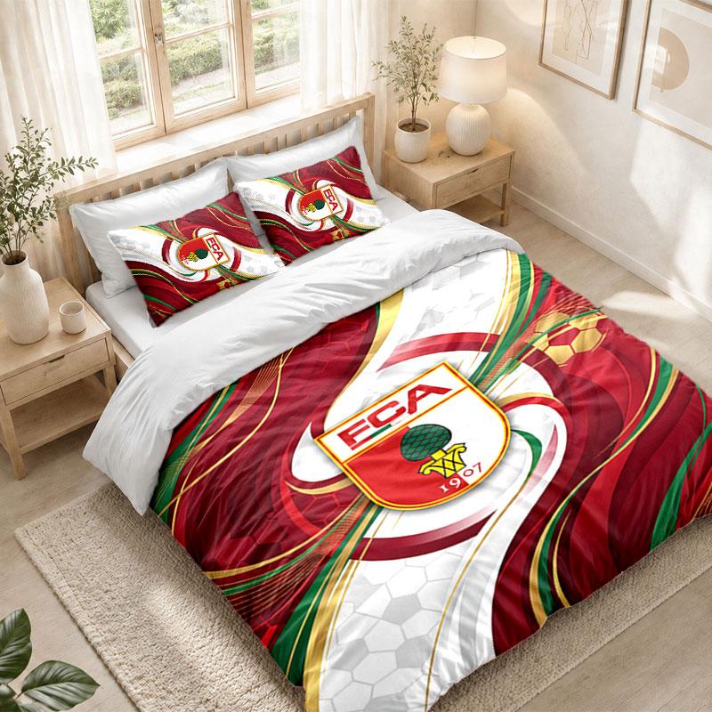 Bedding Set 1 Duvet Cover 2 Pillowcases FC Augsburg FC Print Bedroom Home Decoration