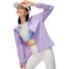 Li Ning Running Series Logo Hooded Insert Shoulder Sports Long Sleeve Windbreaker Women outerwear Crystal-Purple AFDU164-11