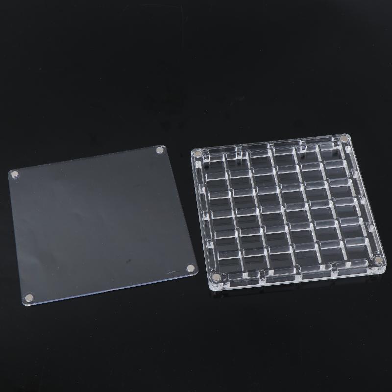 Acrylic Magnetic Seashell Display Box 36 Grids Transparent Compartment Organizer for Collectible Seashell Pin Badge Home Display