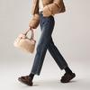 Micro Slit High Waisted Jeans for Women In Winter 2025, with Plush and Thick Warm Straight Leg Pants