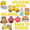 Back To School Aluminum Foil Balloon Homecoming Party Back To School Decoration Apple Balloon