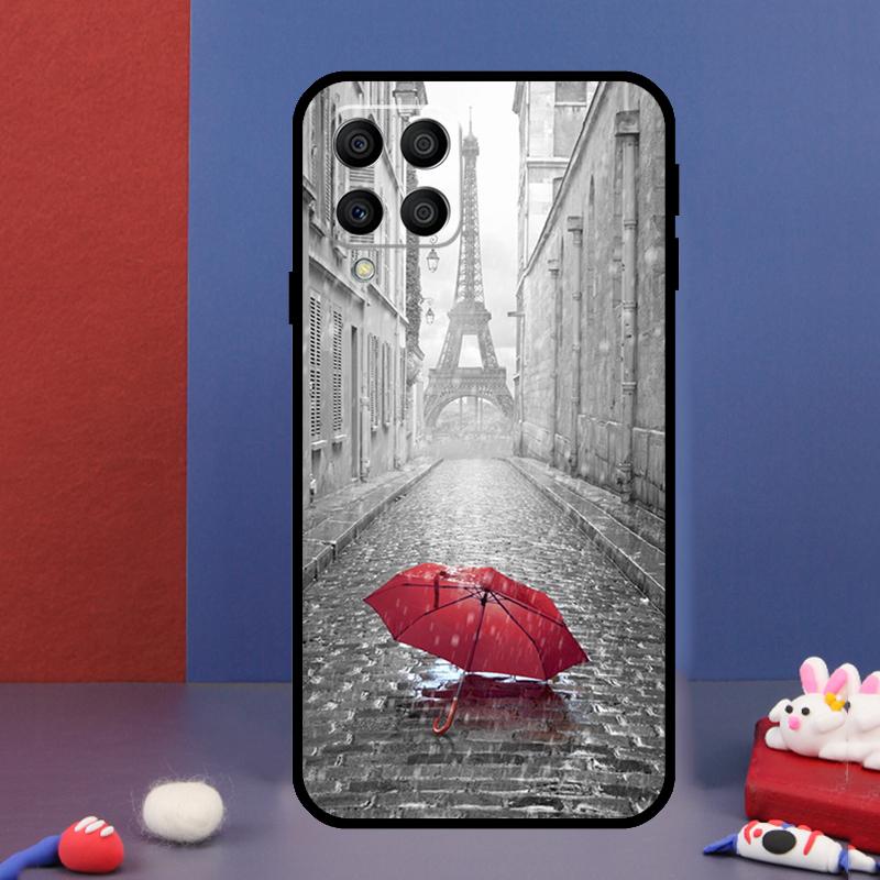 Red Umbrella Eiffel Tower For Samsung Galaxy M14 M34 M54 M33 M13 M23 M53 M15 M55 M31 M51 M20 M30s M32 M52 Phone Case