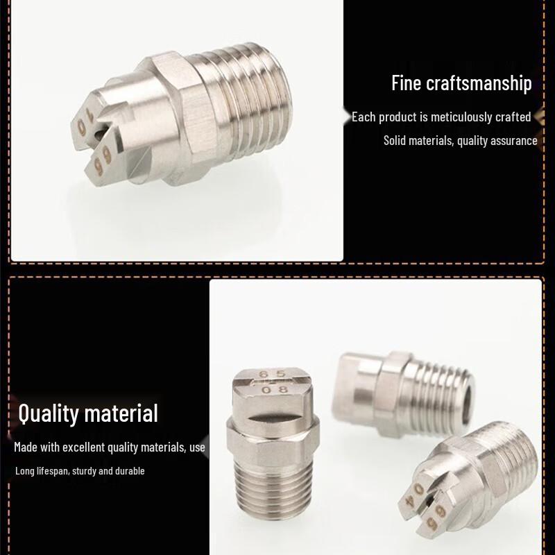 304 Stainless Steel 65° Flat Fan High-Pressure Spray Nozzle