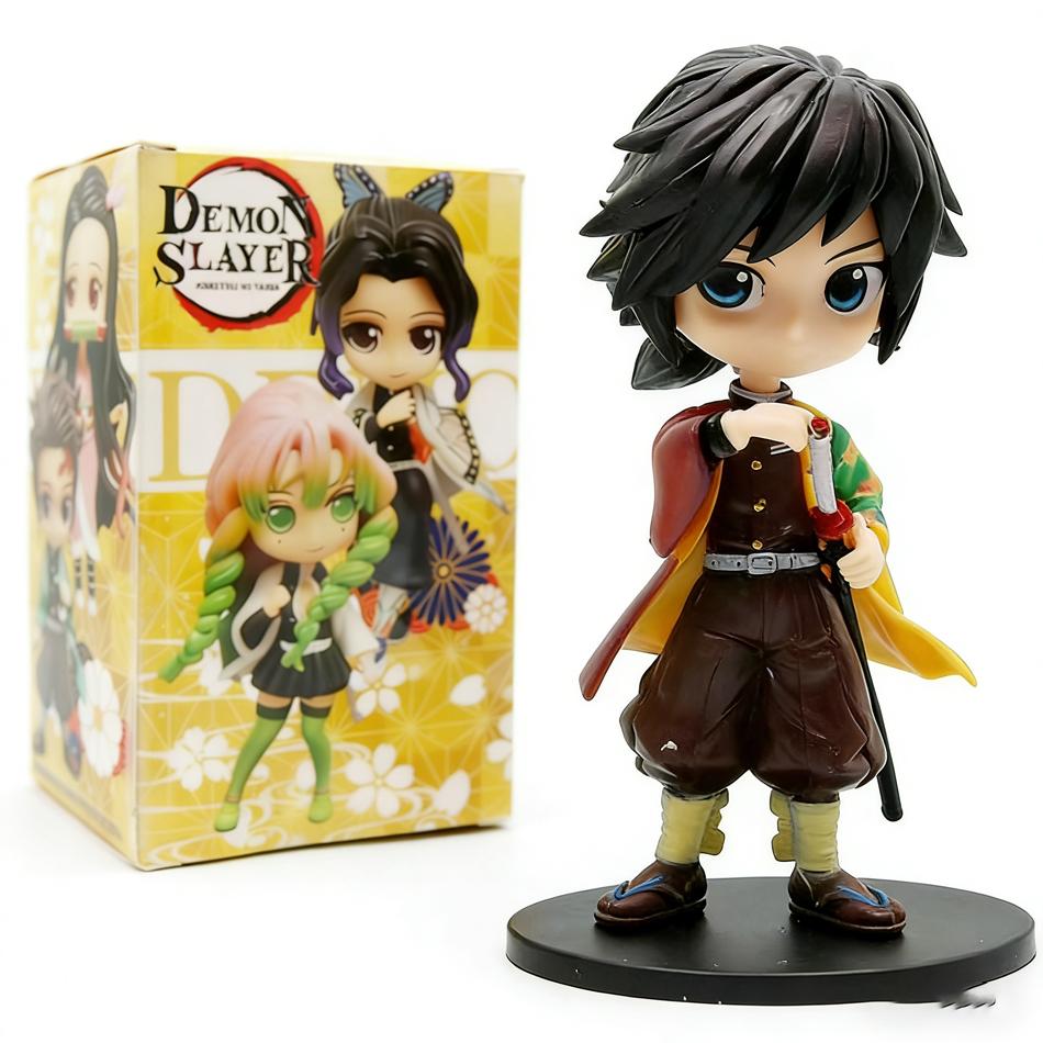 8pcs/set Anime Demon Slayer Kamado Nezuko Kamado Tanjuurou Battle Version Action Figure Collectible Models Toys 13cm