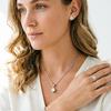 4Pcs/Set Bridal Jewelry Set Inlaid Necklace Sparkling Rhinestones Earrings
