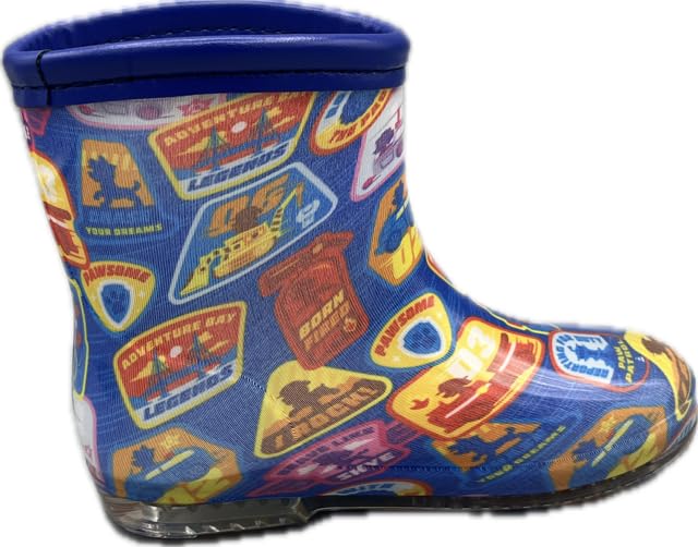 Paw Patrol Children's Rain Boots, Blue, Featuring Chase, Marshall, Skye, and Rubble, Perfect for Daycare, Rain, and More, Character Design, PP70152