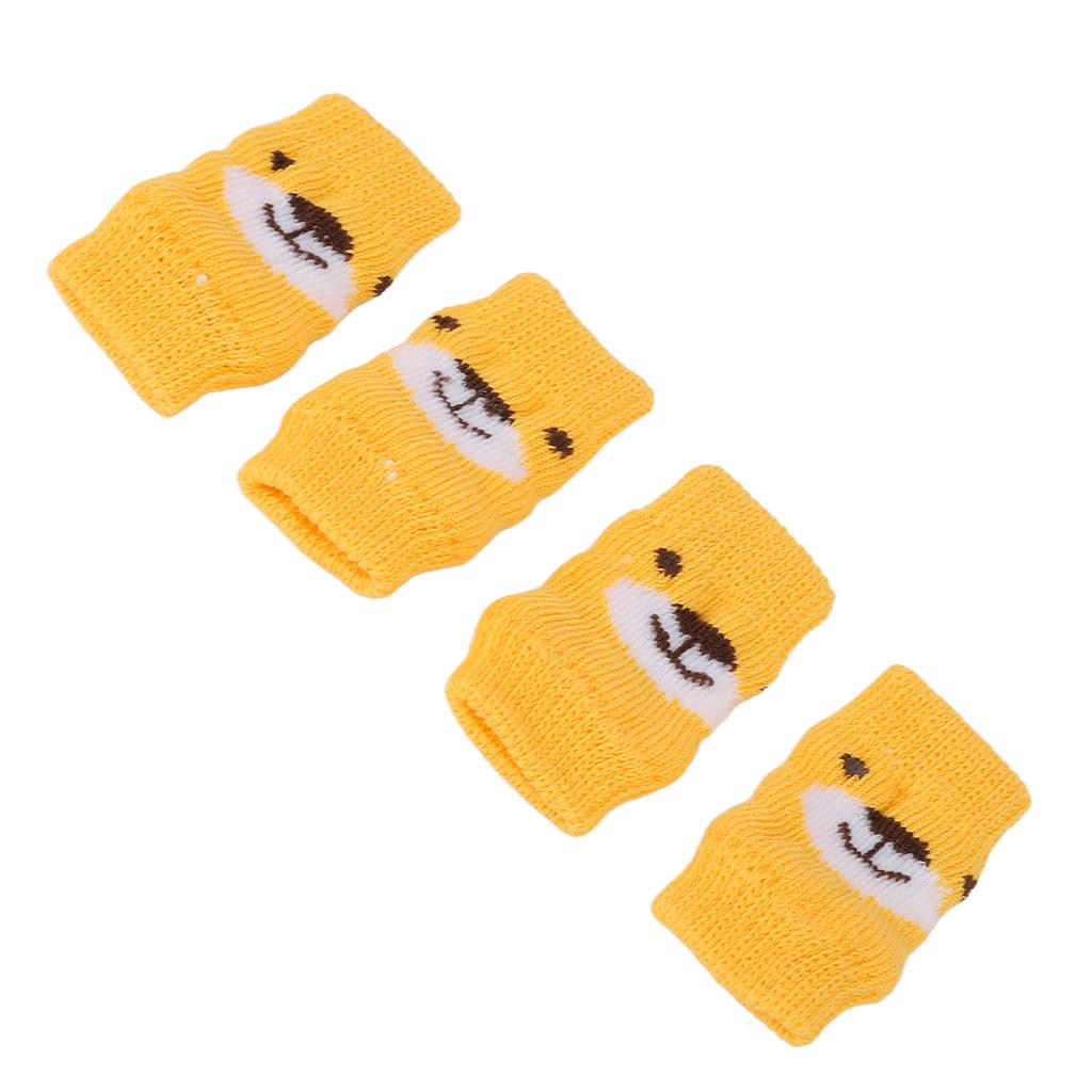 4pcs Dog Elbow Protector Cartoon Bear Pattern Joints Protection Dirty Resistance Pet Dog Elbow Sleeve
