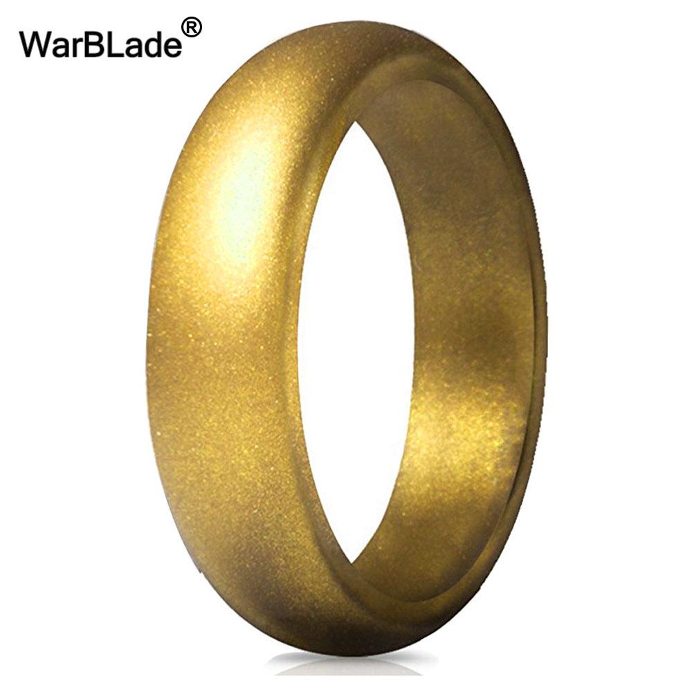 WarBLade 5.7mm Anelli in Silicone Alimentare FDA per Donne Matrimonio Elastici in Gomma Anello Dita in Silicone Flessibile Ipoallergenico