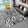 3D-Teppich mit buntem Zebra-Muster, Teppich für Wohnzimmer, Schlafzimmer, Sofa, Büro, Fußmatte, Dekoration, rutschfeste Bodenmatte für Kinder