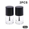 NEW 5/10/12/15ML Empty Clear Glass Nail Polish Bottles With Brush Cap Refillable Containers For Nail Art Lip Golss Liquid Sample