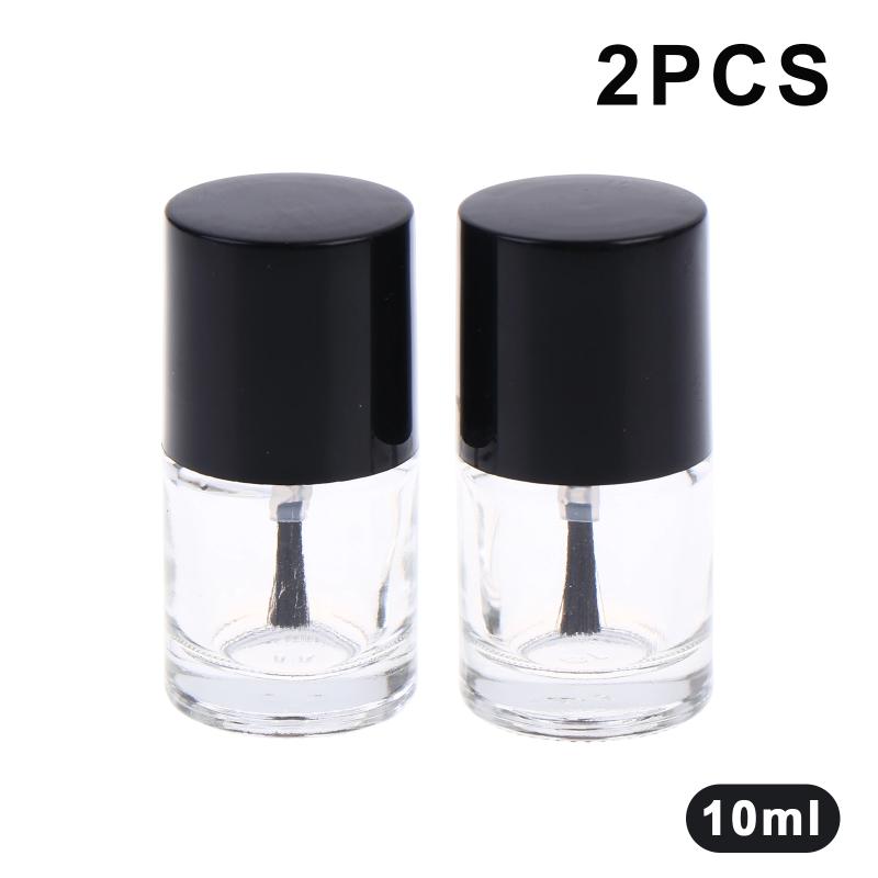 NEW 5/10/12/15ML Empty Clear Glass Nail Polish Bottles With Brush Cap Refillable Containers For Nail Art Lip Golss Liquid Sample