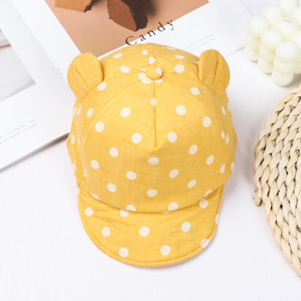 Boys Panama Cap For 6-24Months Baby's Baseball Hat Children Sun Hat Rabbit Ear Cap Dot Beach Caps