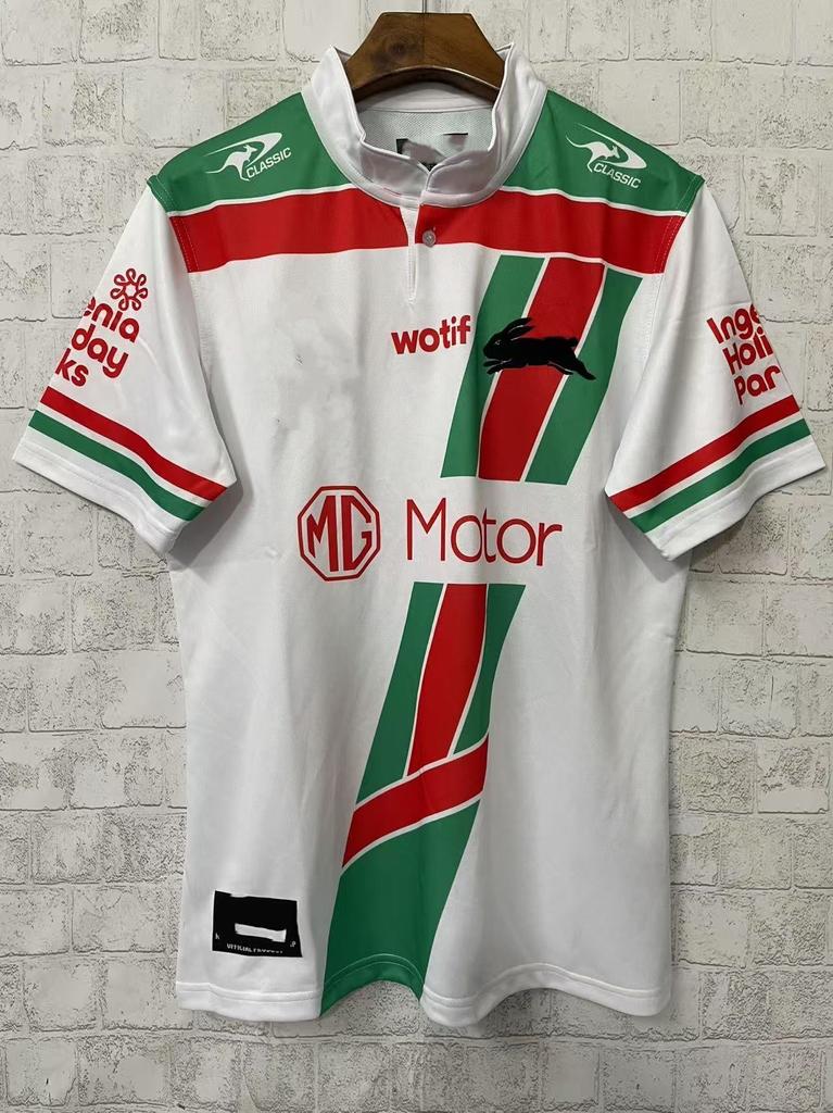 NRL Warriors Broncos Fiji Rabbit Jaguar Short Sleeve Rugby Jerseys Training Suit