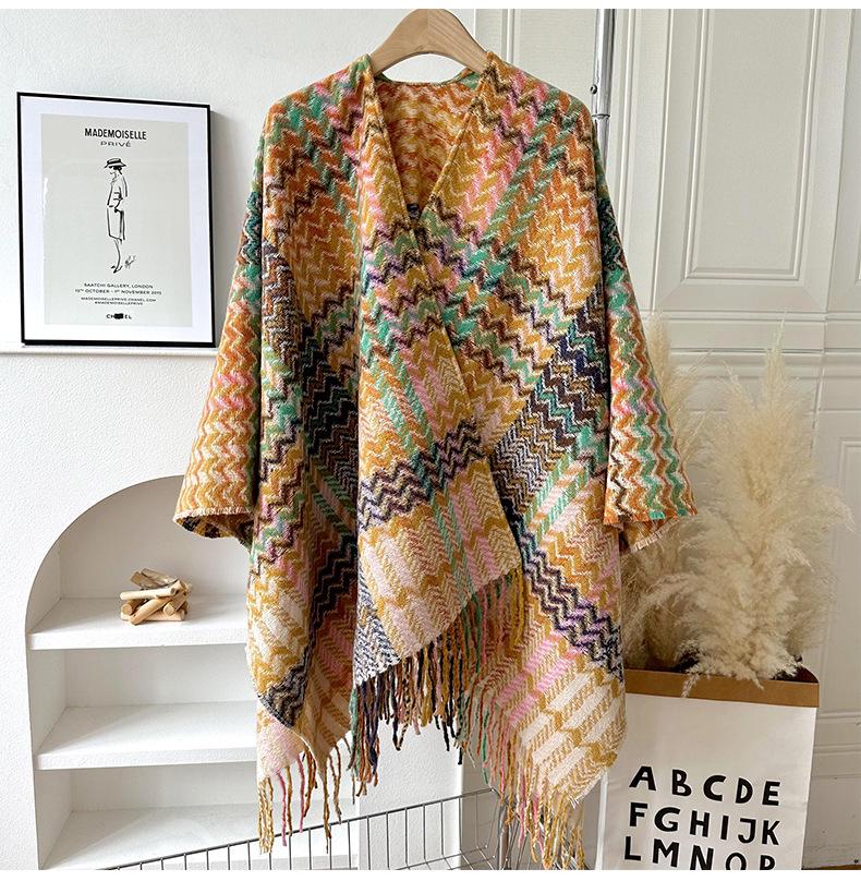 Sichuan Tibetischer Ethno-Schal Umhang: Damen High-End Warme Oberbekleidung